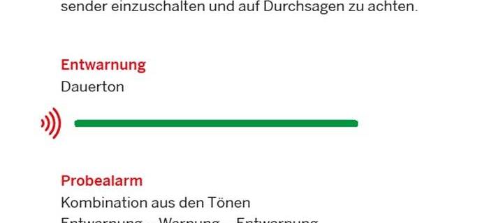 Sirenen heulen zum Test im Kreis