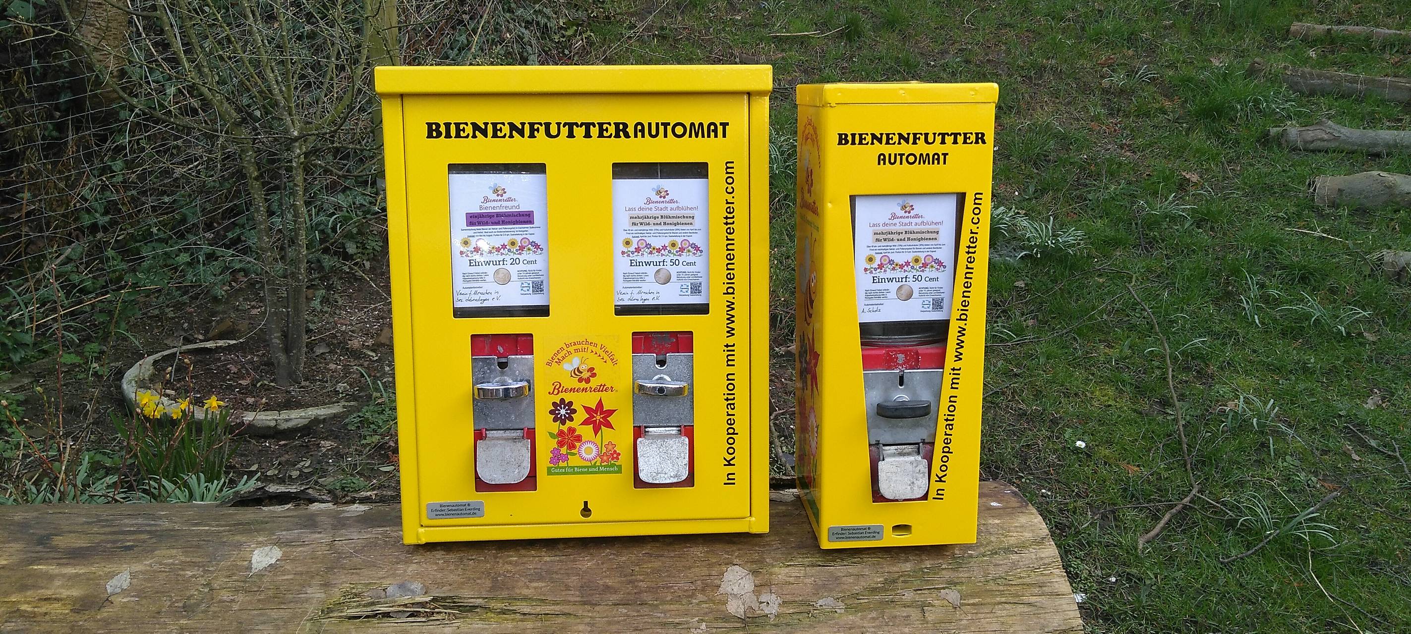 Erster Bienenfutterautomat