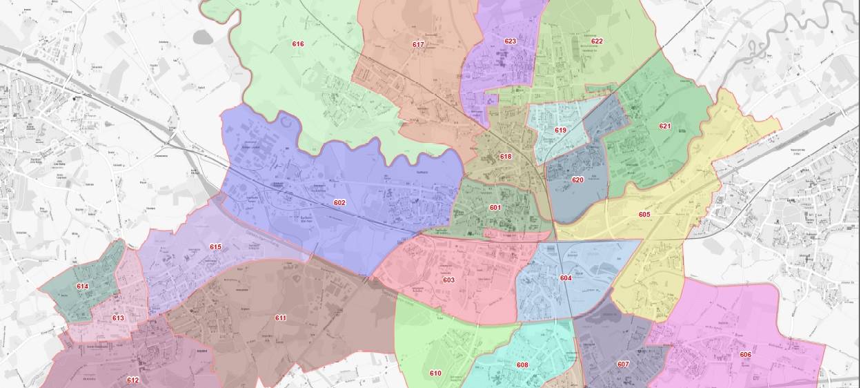 Lünen ist in 23 Wahlbezirke aufgeteilt. Pro Bezirk wird es bei der Kommunalwahl einen Wahlraum geben.