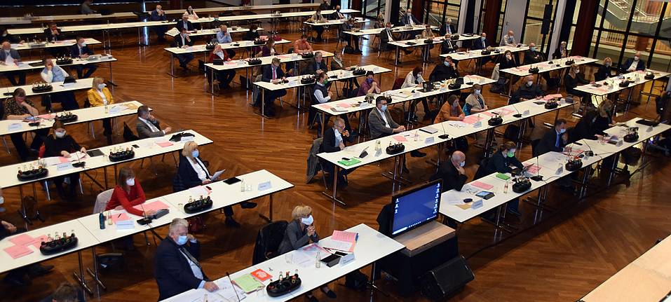 Auch in der Stadthalle Unna hat der Kreistag schon getagt.