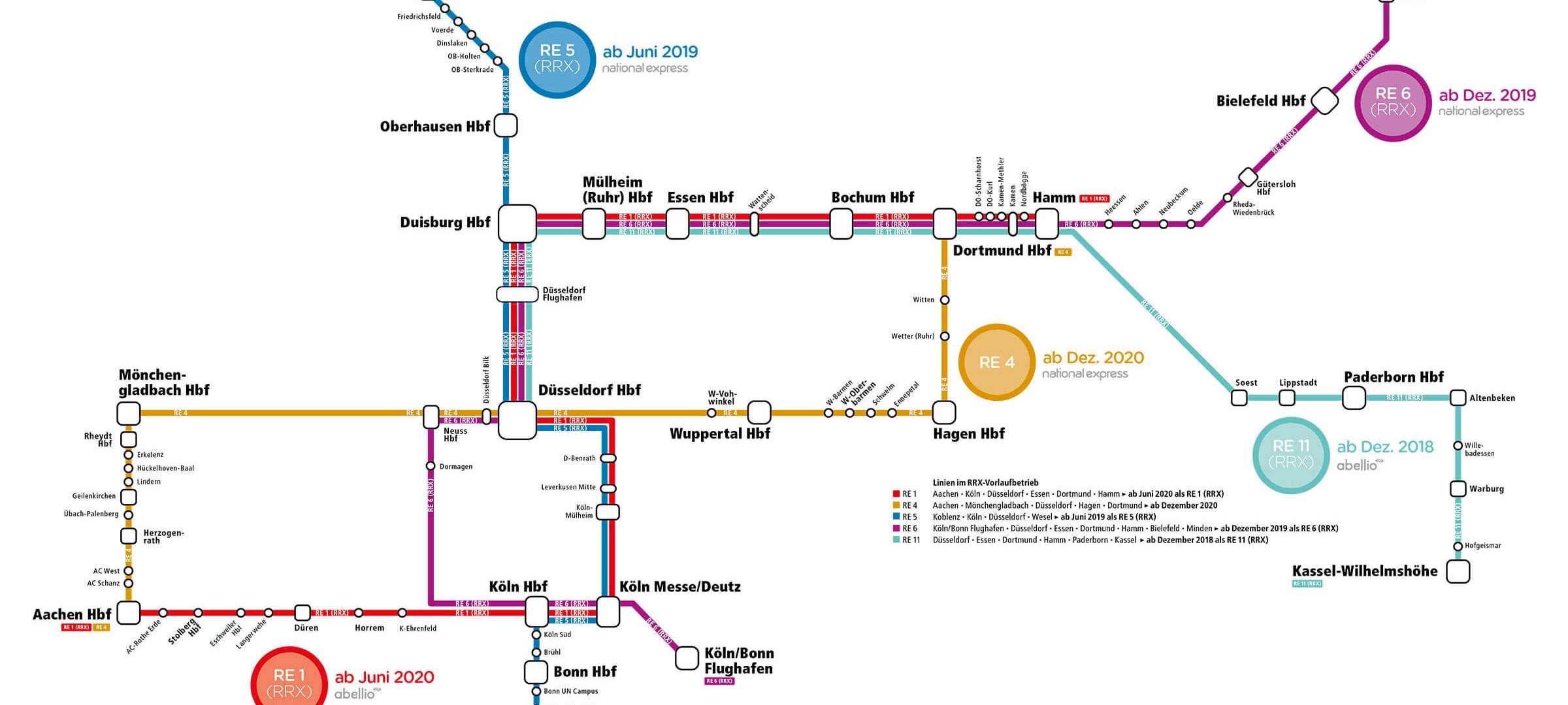 Aachen - Dortmund - Hamm: RE1 in Hand von Abellio