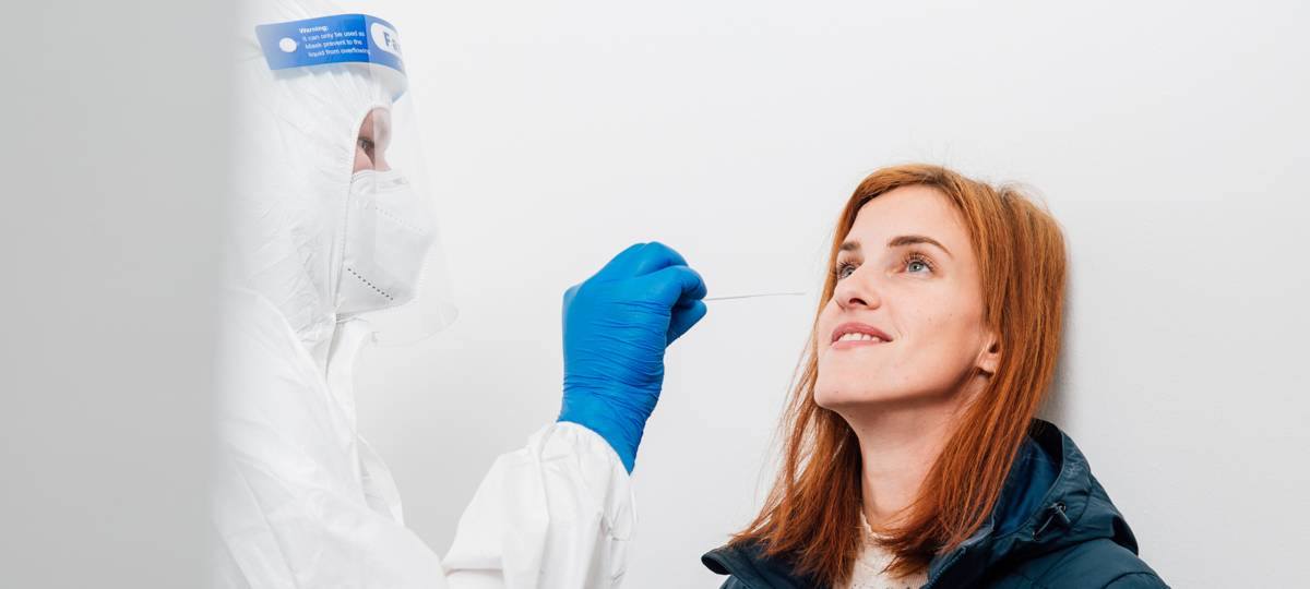 Corona-Schnelltests am Flughafen Dortmund