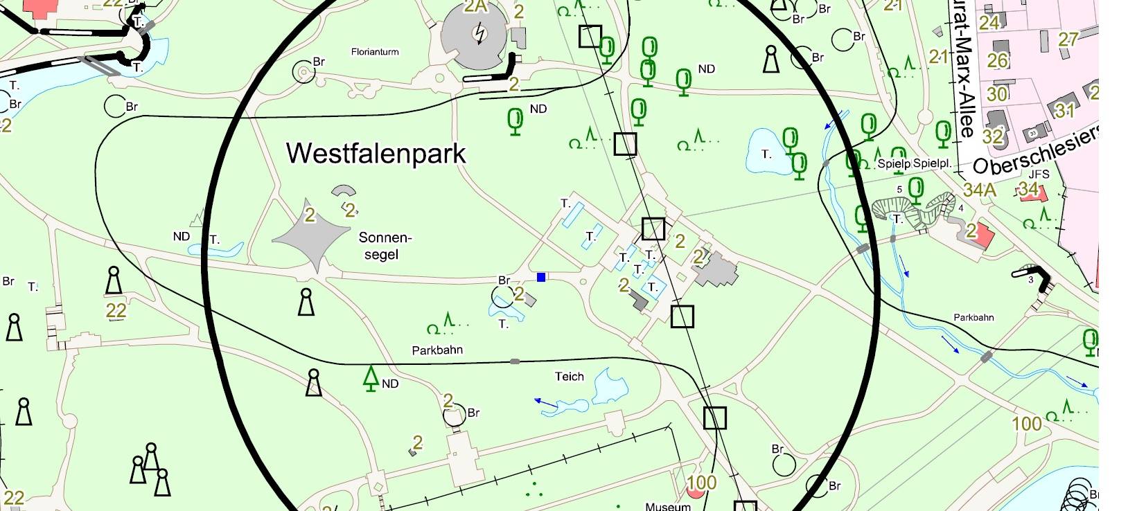 Trotz des schönen Wetters müssen Besucher an diesem Nachmttag auf den Dortmunder Westfalenpark verzichten. Dort sind bei Bauarbeiten 3 Blindgänger gefunden worden.