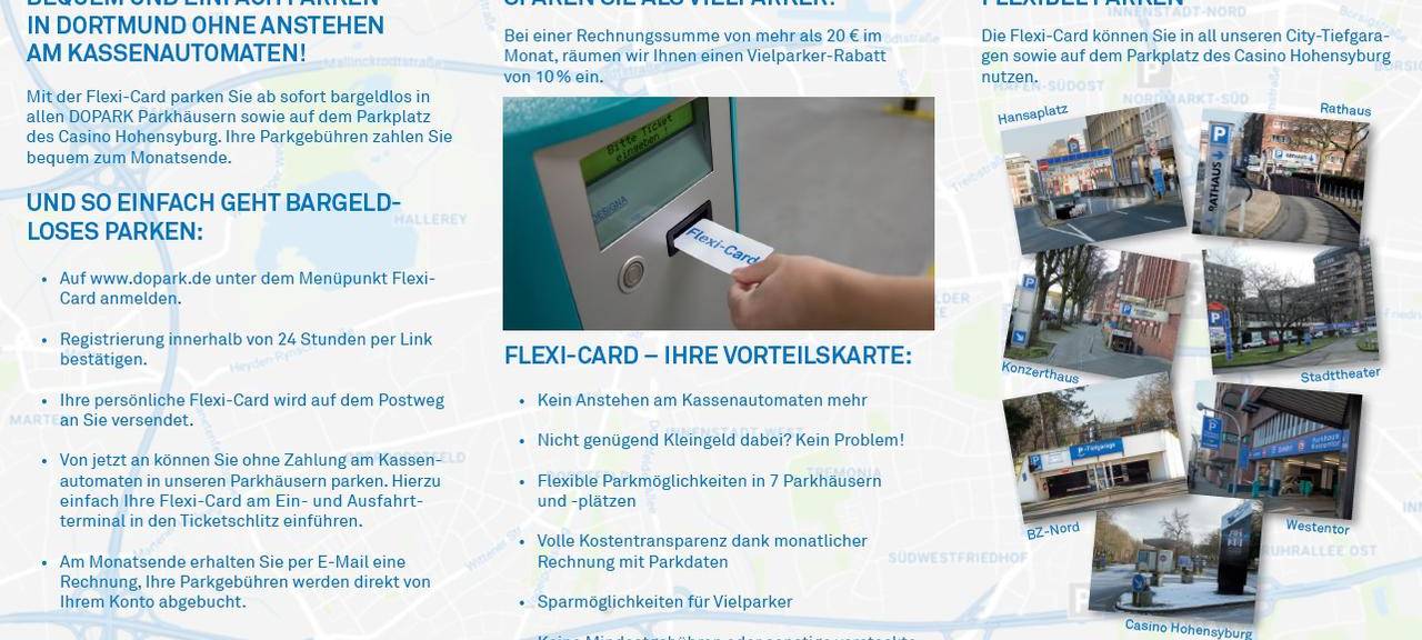 Mit der Flexi-Card in der Dortmunder City parken