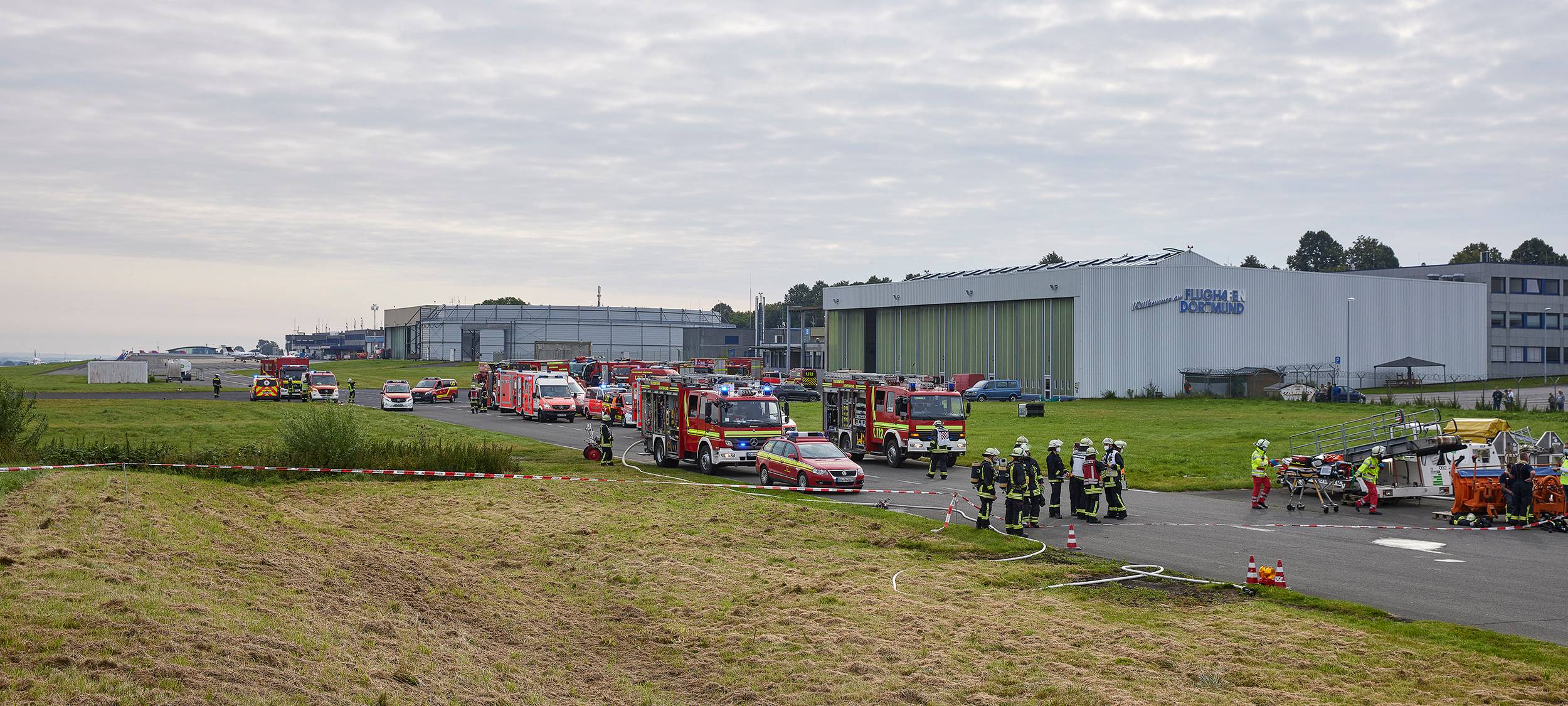 Großübung am Dortmunder Flughafen geglückt
