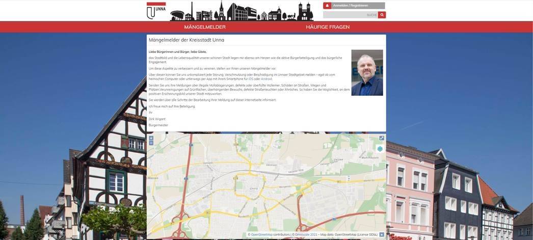Stadt Unna startet Online-Mängelmelder