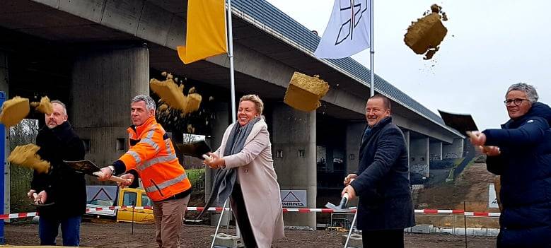 1. Spatenstich zur neuen A1-Brücke bei Unna