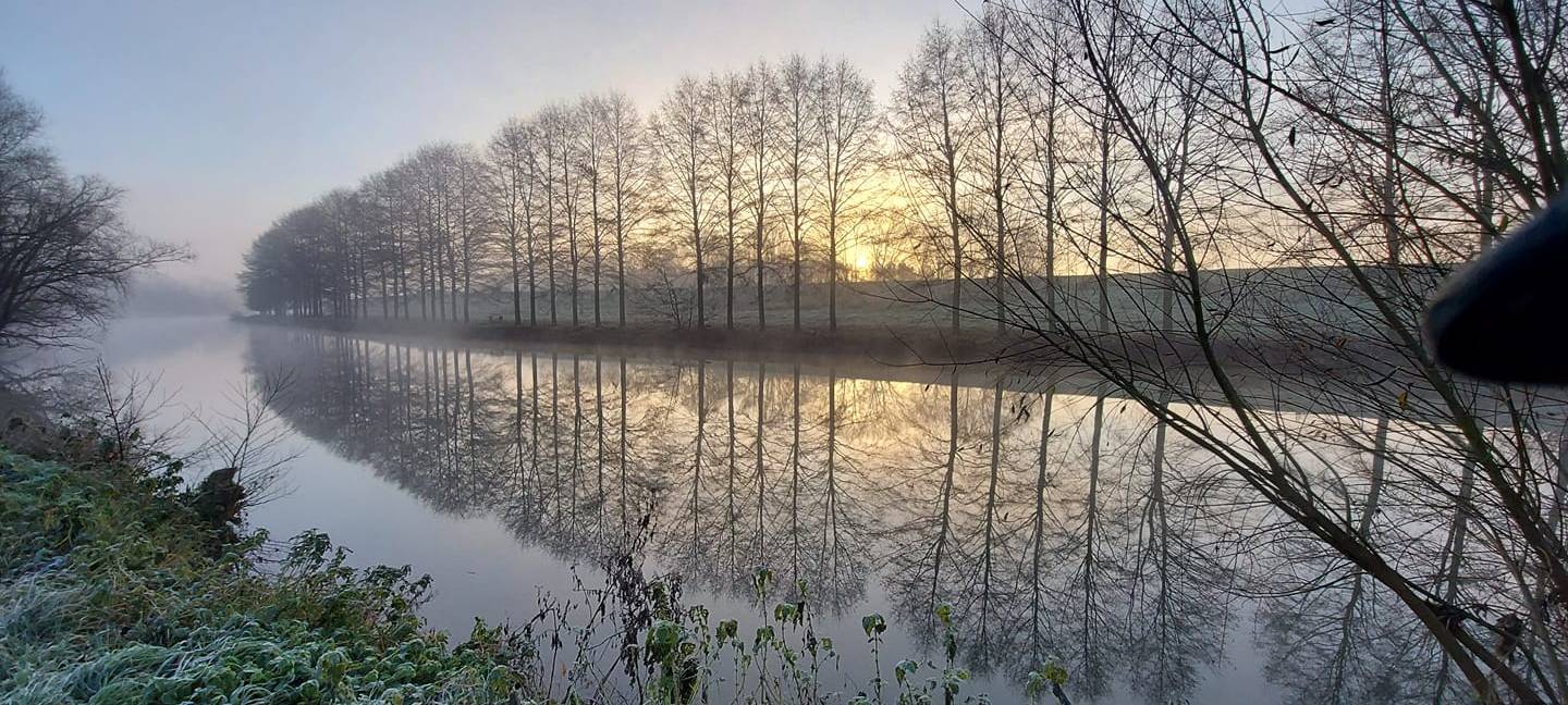 Ein winterlicher Sonnenaufgang in Fröndenberg an der Ruhr: Danke an Jennifer Reich.