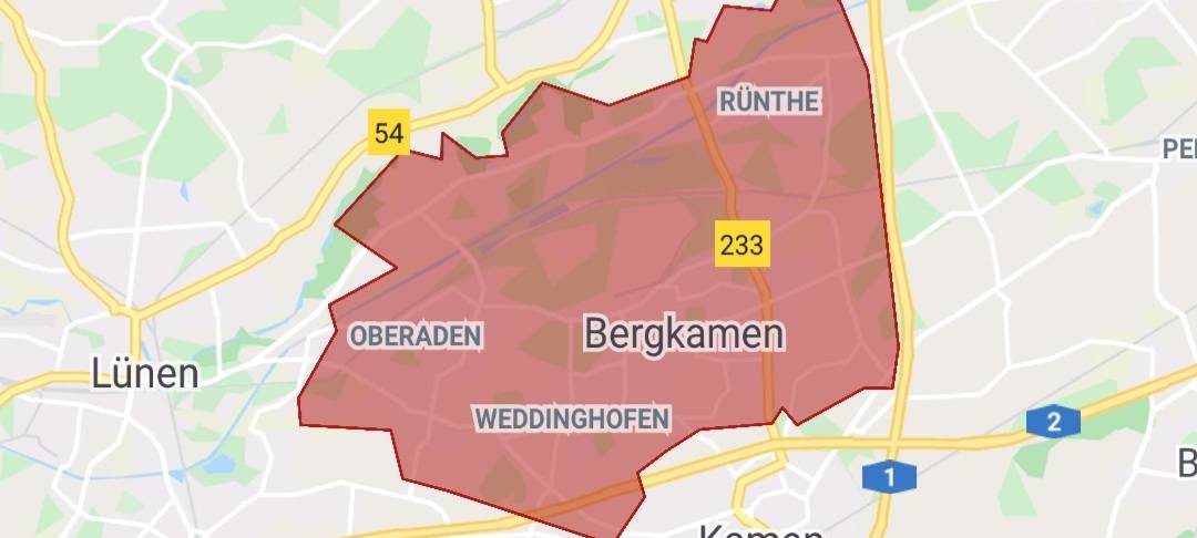 Warnmeldung für Bergkamen