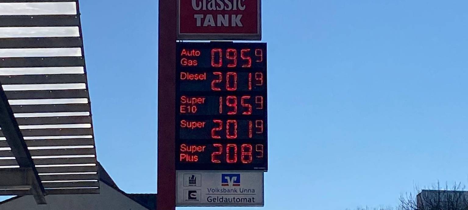 Spritpreise im Kreis Unna steigen wegen Lage im Nahen Osten