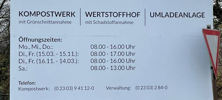 Wertstoffhöfe im Kreis Unna teilweise geschlossen