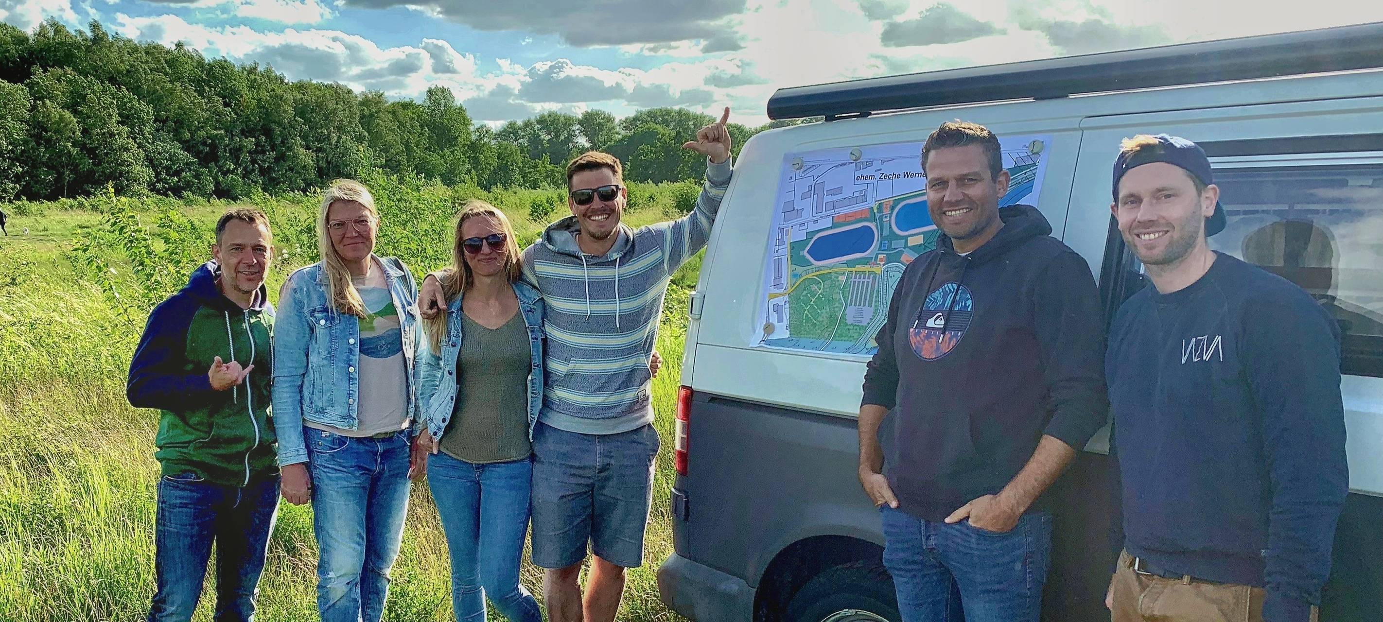 Die Surf-Club-Initiatoren beim ersten Treffen