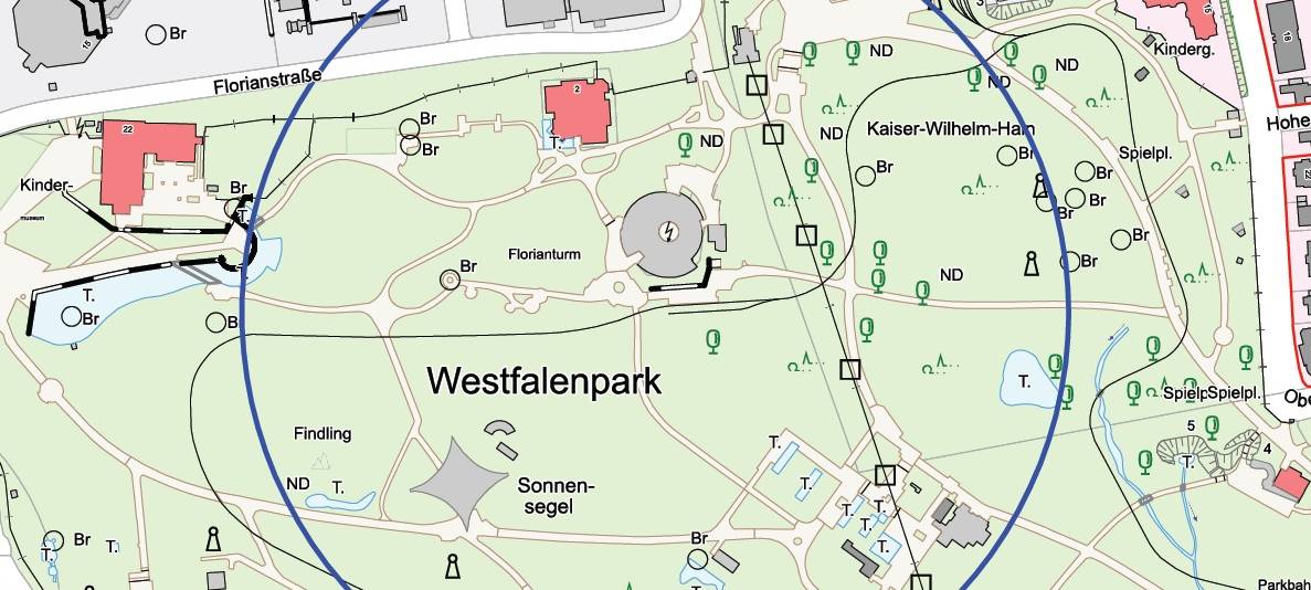 Blindgänger im Dortmunder Westfalenpark