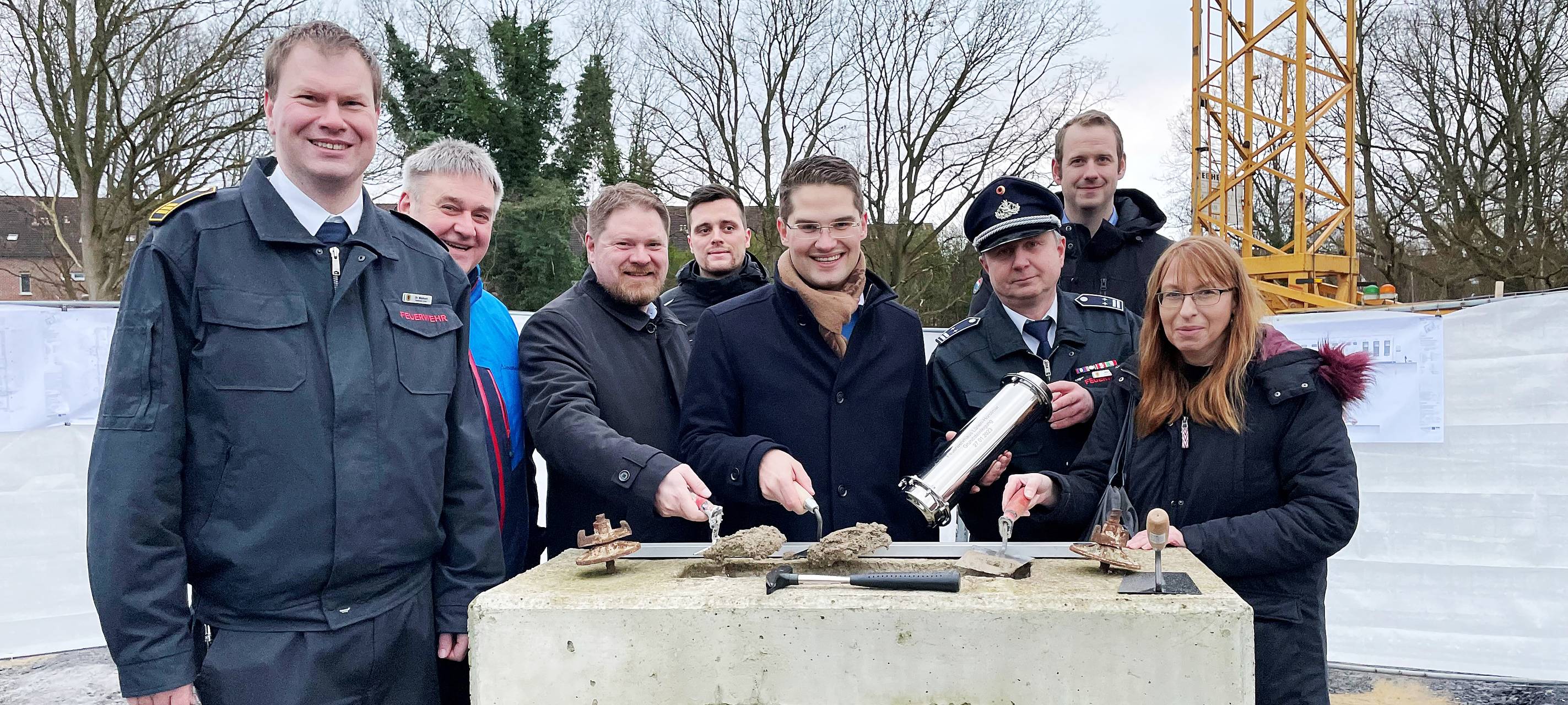 Grundsteinlegung für das Gerätehaus der Feuerwehr in Lünen-Horstmar