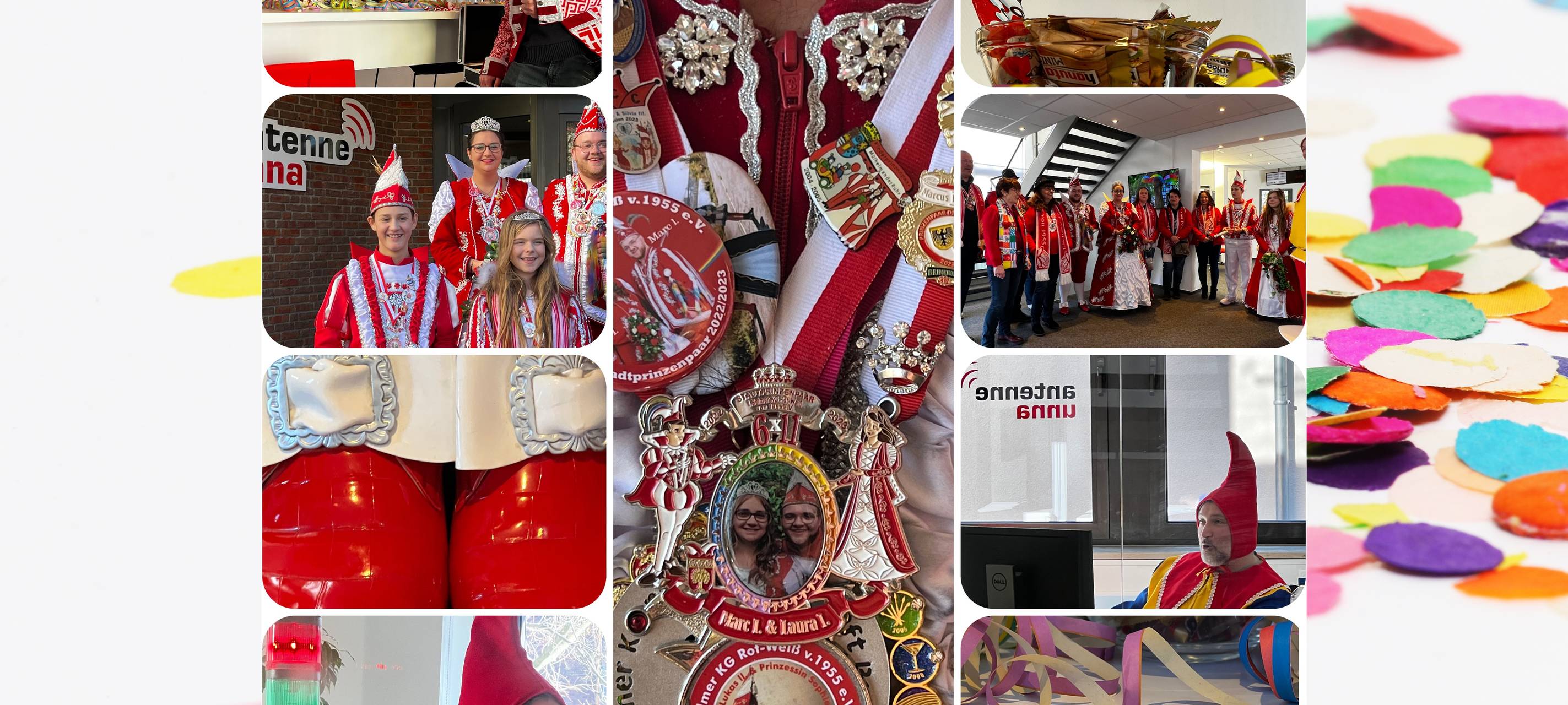 Karneval bei Antenne Unna als Kollage.