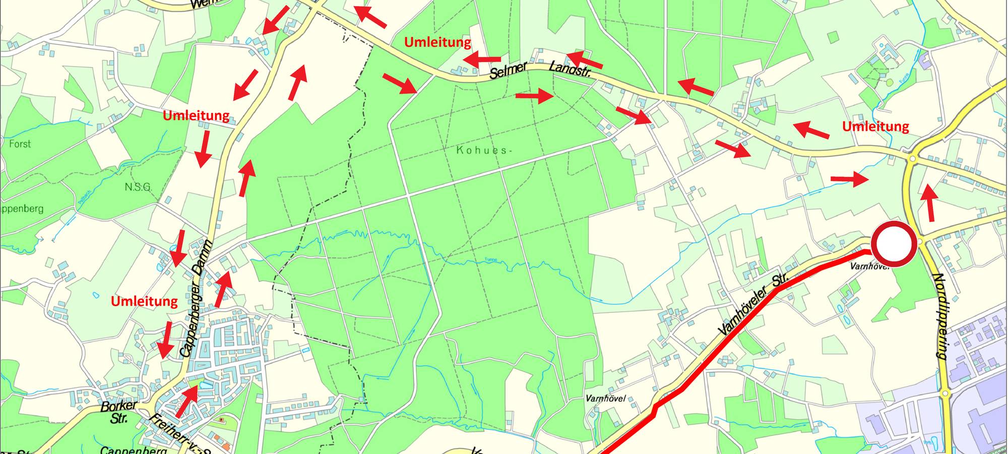 Varnhöveler Straße zwischen Werne und Selm wird saniert
