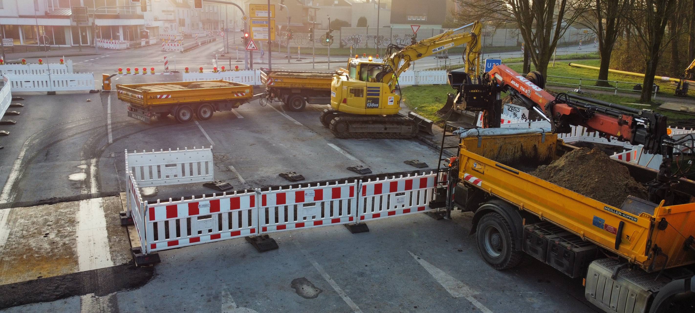 Fernwärmeleitungen: Lünener Straße in Kamen wieder frei