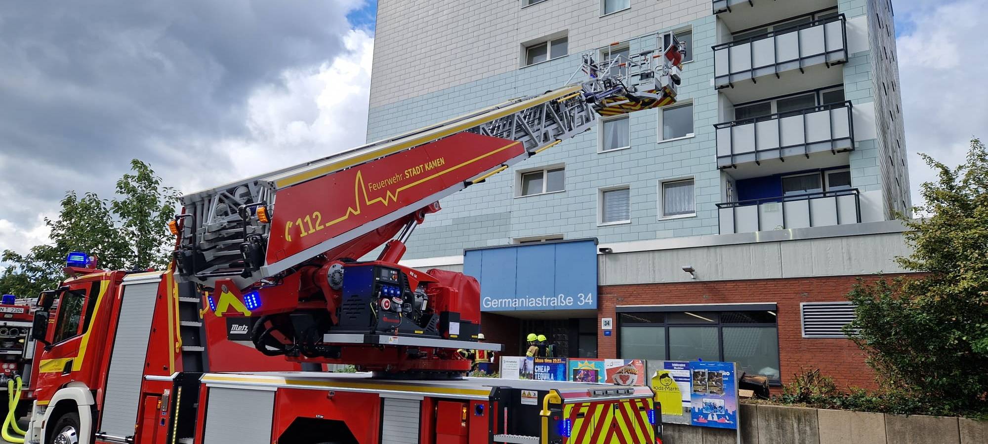 Einsatz der Feuerwehr in Kamen-Methler an der Germaniastraße.