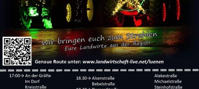 Lünen: leuchtende Trecker fahren wieder