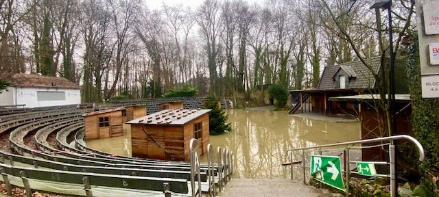 Hochwasser in der Freilichtbühne Werne