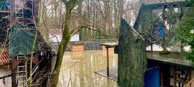 Hochwasser in der Freilichtbühne Werne