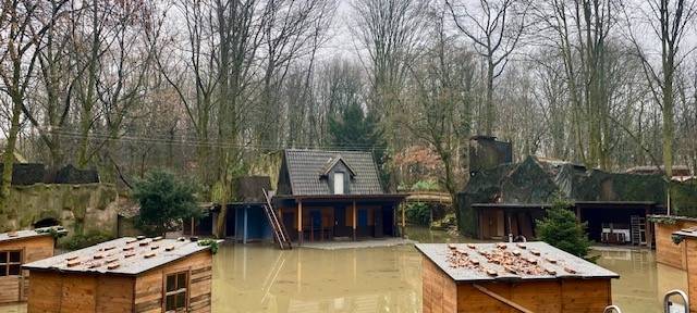 Hochwasser in der Freilichtbühne Werne