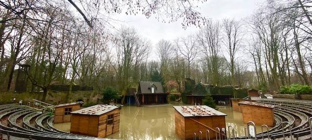 Hochwasser in der Freilichtbühne Werne