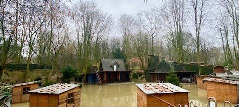 Hochwasser in der Freilichtbühne Werne