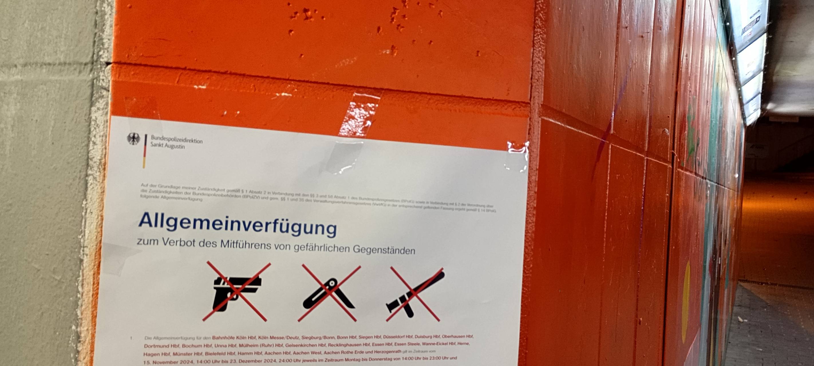 Waffenverbotszone Dortmund Hauptbahnhof - Bilanz der Polizei