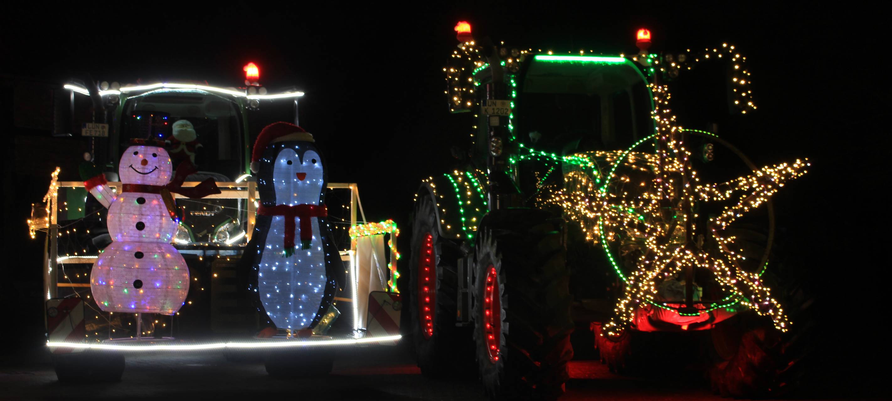 Trecker-Lichtertour im Kreis Unna