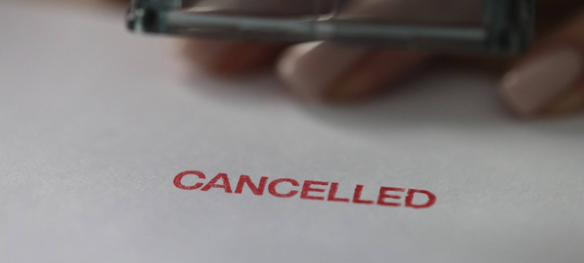 Symbolbild: Abgesagt