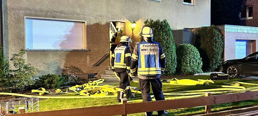 Küche in Flammen - Feuerwehreinsatz in Werne