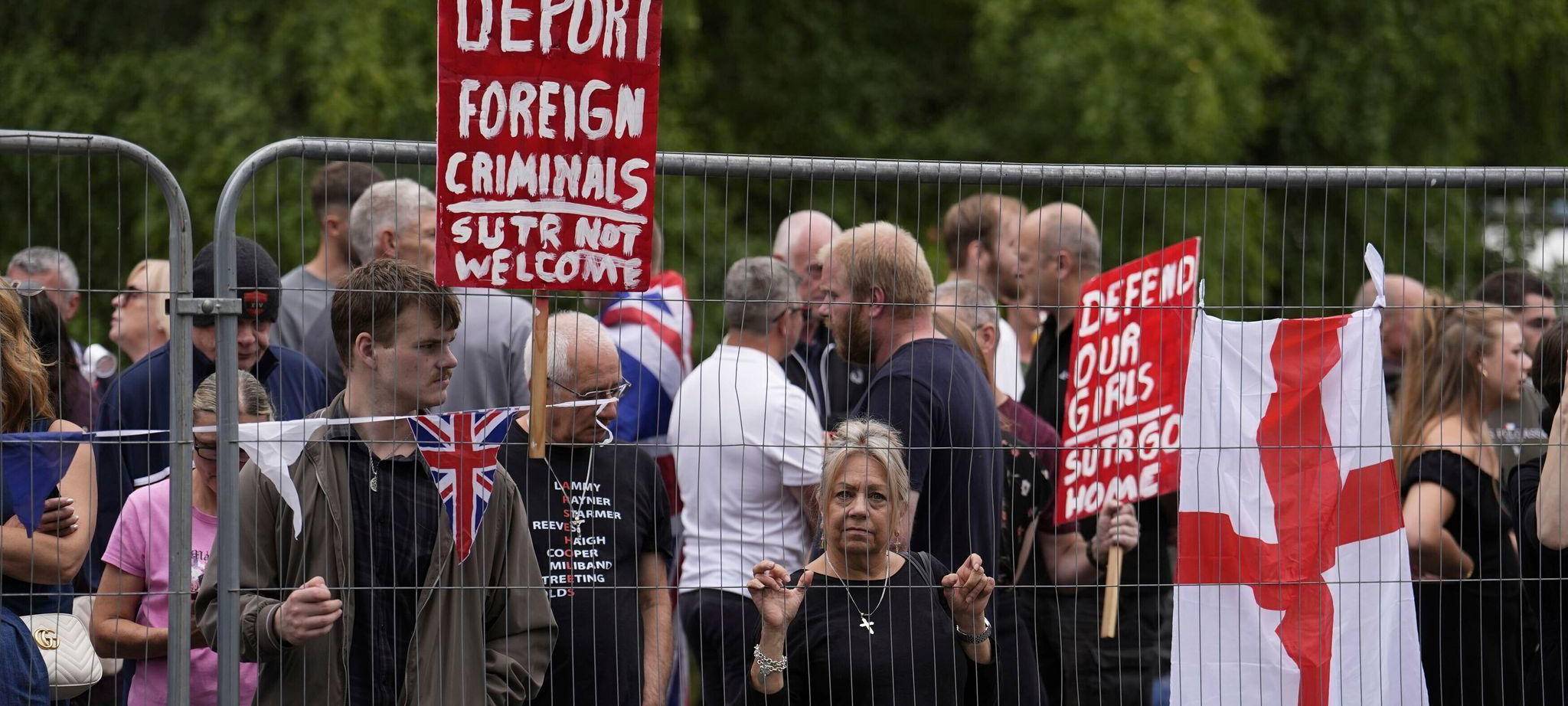 Protest gegen Asylbewerber in Großbritannien