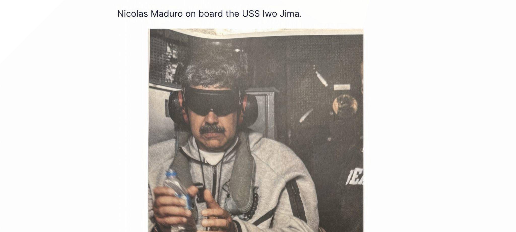 Trump postet Bild von gefangenem Maduro