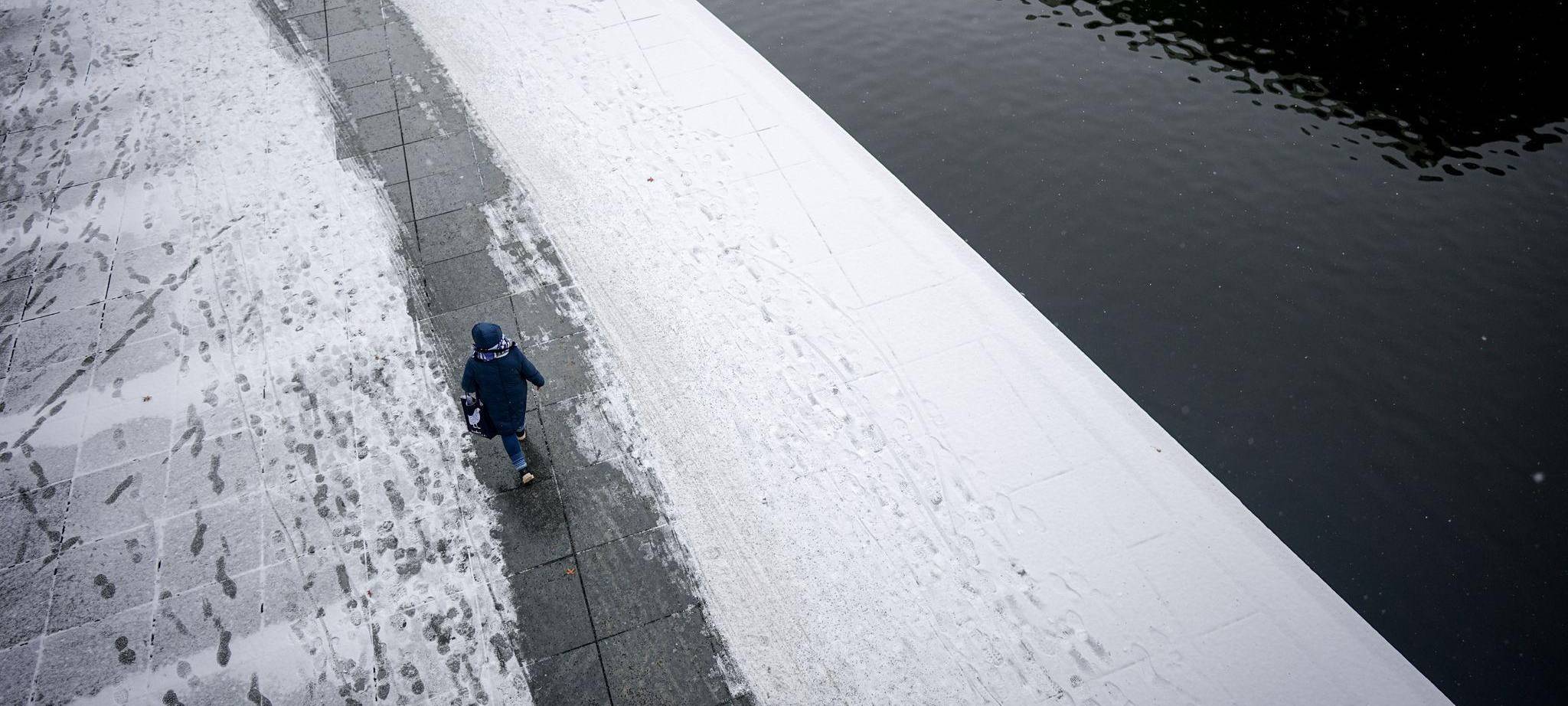 Schnee im Regierungsviertel