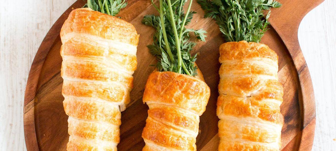 Gefüllte Möhren-Hörnchen mit Rote-Linsen-Hummus