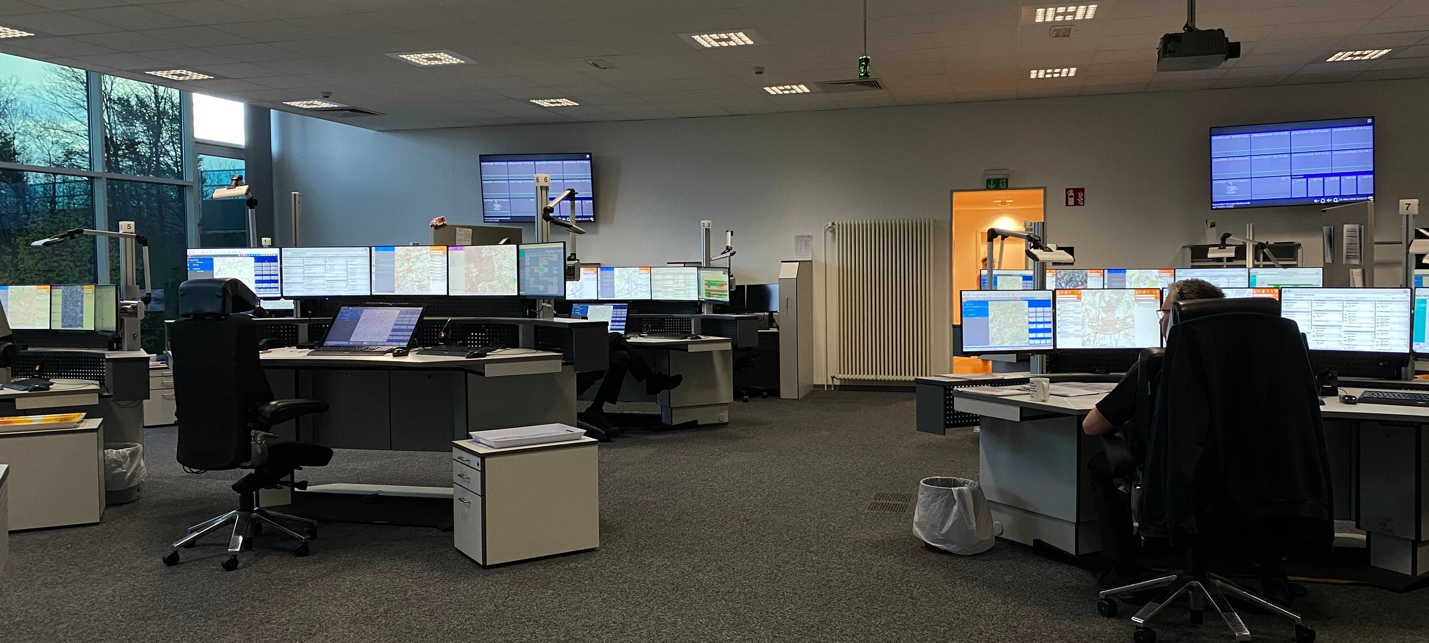 Das Büro der Kreisleitstelle in Unna
