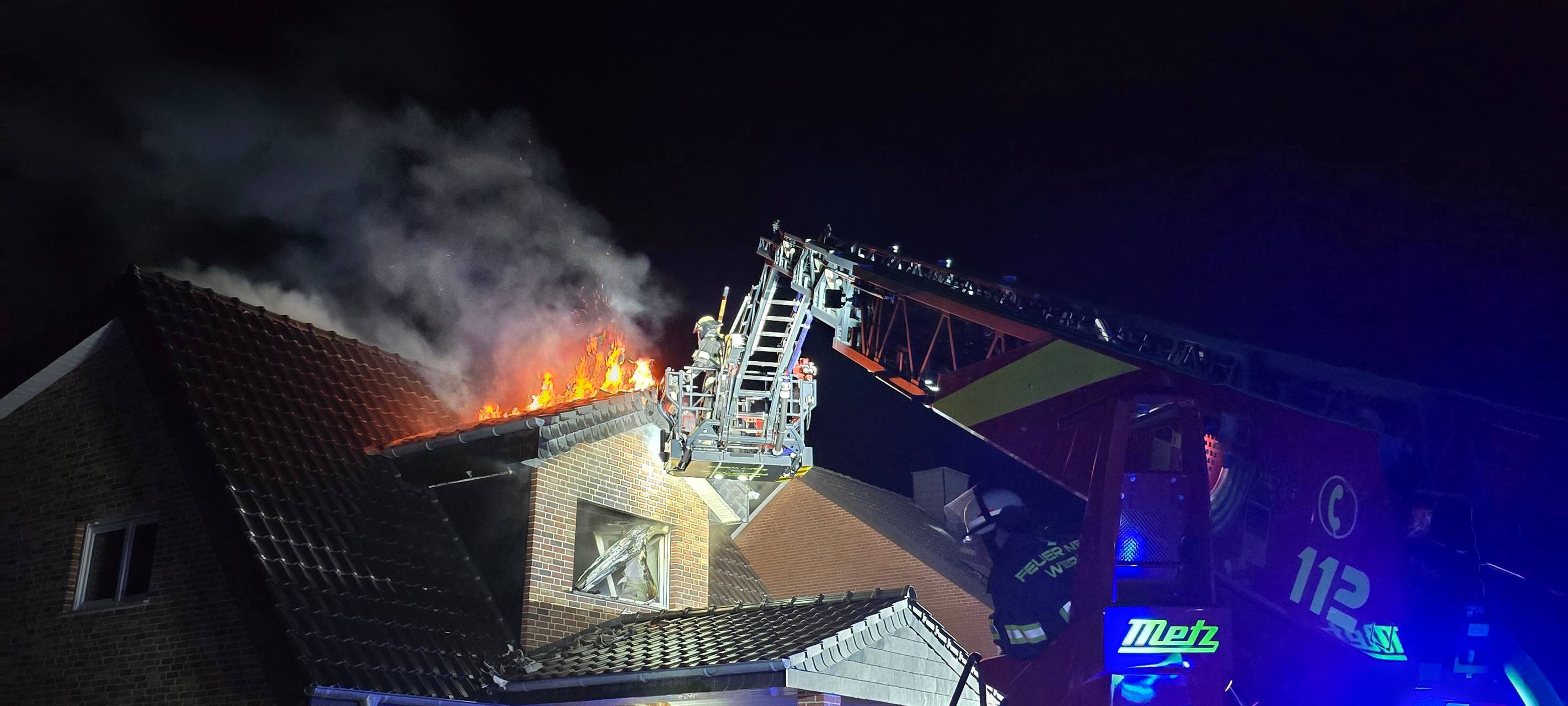 Dachstuhlbrand in Werne