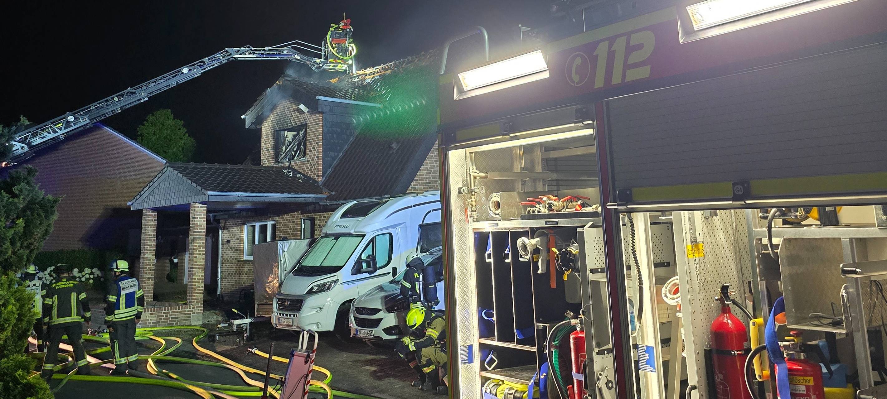 Dachstuhlbrand in Werne