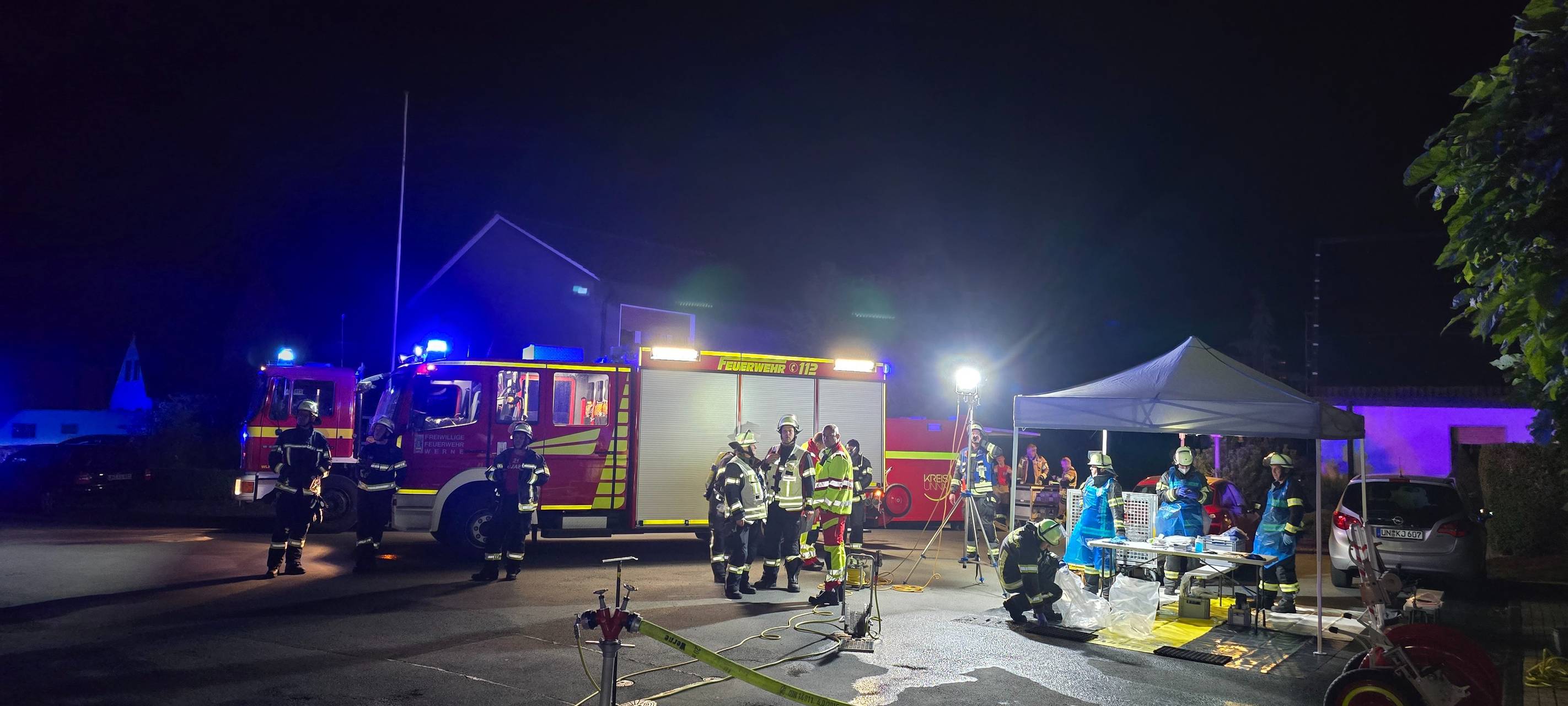 Dachstuhlbrand in Werne