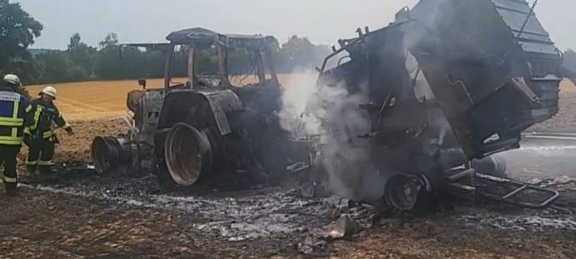 Fröndenberg: Großbrand durch Traktor