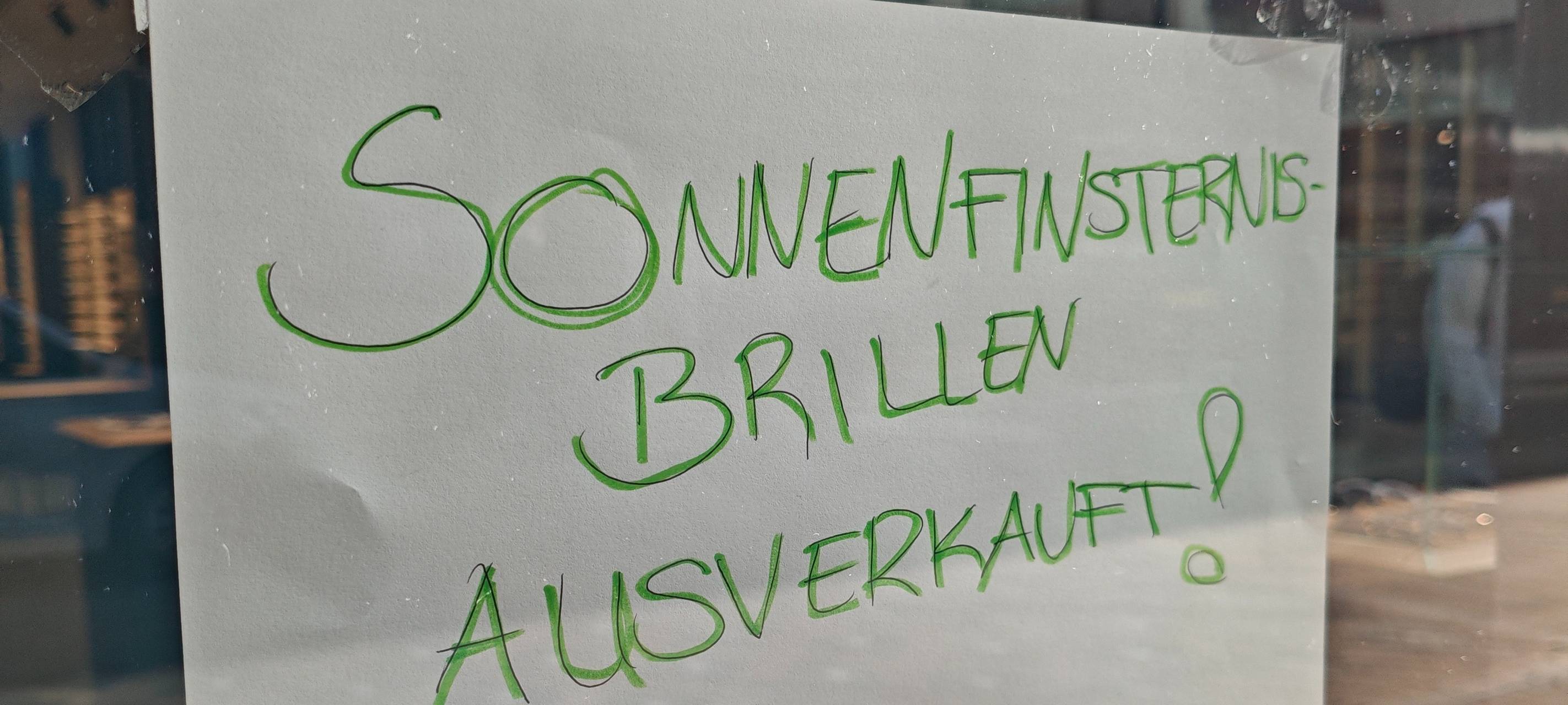 Sonnenfinsternisbrillen im Kreis Unna ausverkauft
