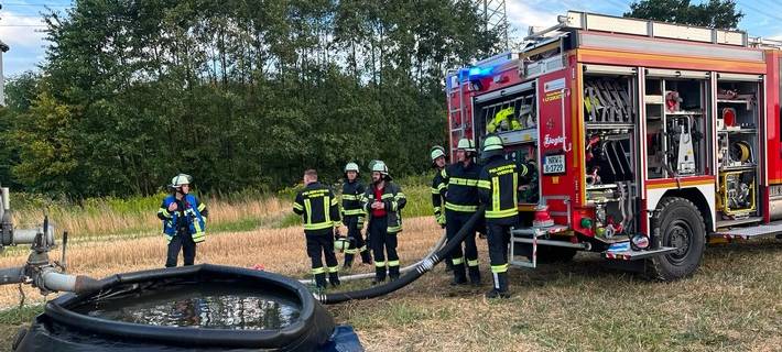 Freiwillige Feuerwehr Werne übt Vegetationsbrandbekämpfung