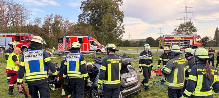 Alleinunfall auf der Lünener Straße.