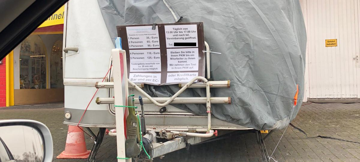 Bergkamen: Kurioser Corona-Testanbieter sorgt für Aufregung