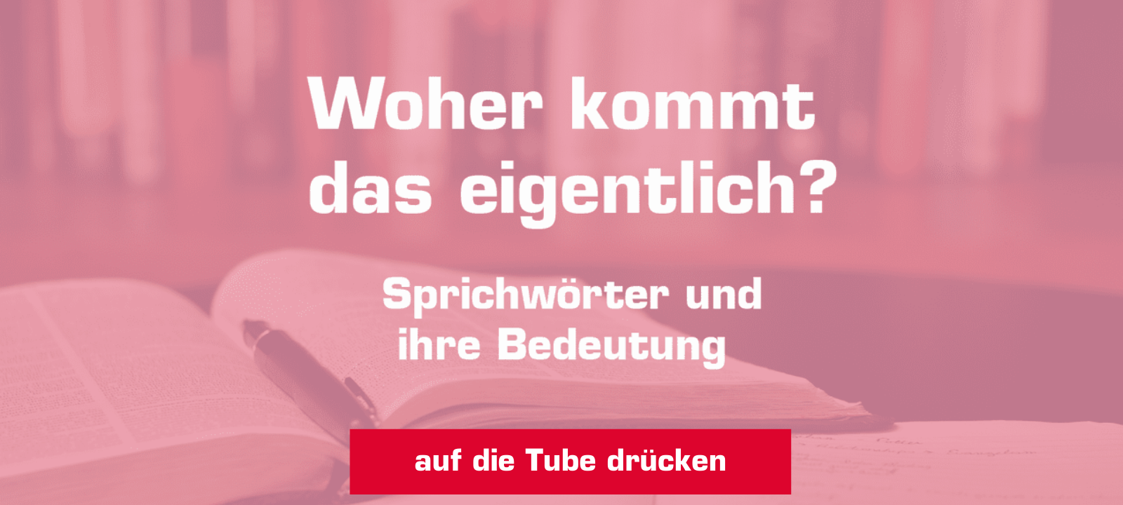 Und um Gas zu geben, drücken wir ordentlich auf die Tube. Um das Sprichwort gehts heute in unserer AU Rubrik "Woher kommt". Und die Tube kommt eigentlich aus dem Englischen und hat was mit dem Motor zu tun.