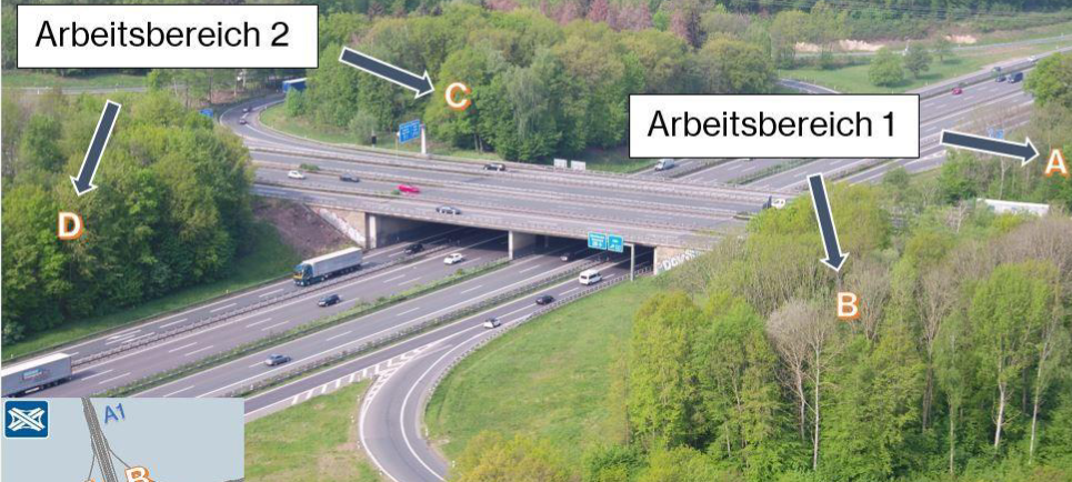 Im Westhofener Kreuz beginnen am heutigen Mittwoch (27.01.) die Vorarbeiten für den Bau einer neuen Brücke, die die A1 über die A45 führen wird. Dazu werden im ersten Schritt Bäume gefällt, um Platz für die Bauarbeiten zu schaffen.