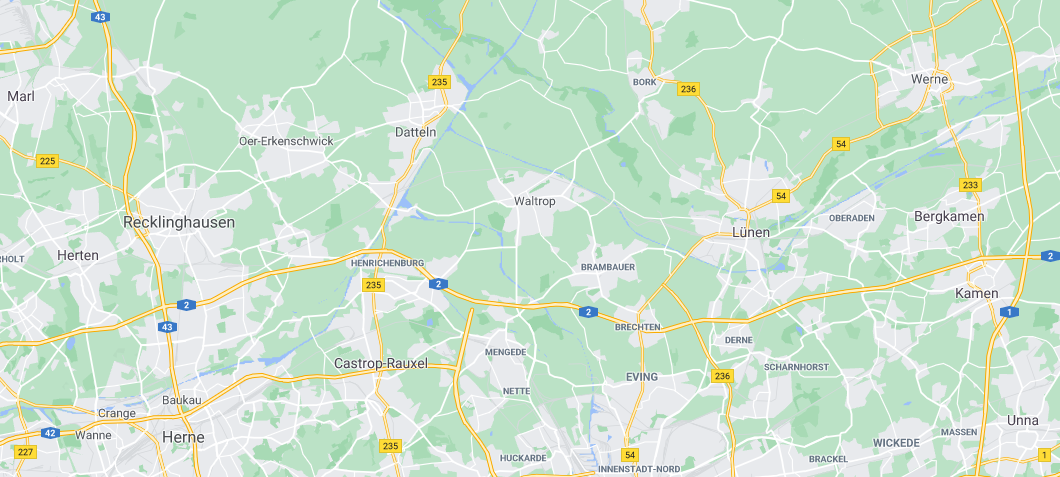 Kartenausschnitt von Reklinghausen-Lünen