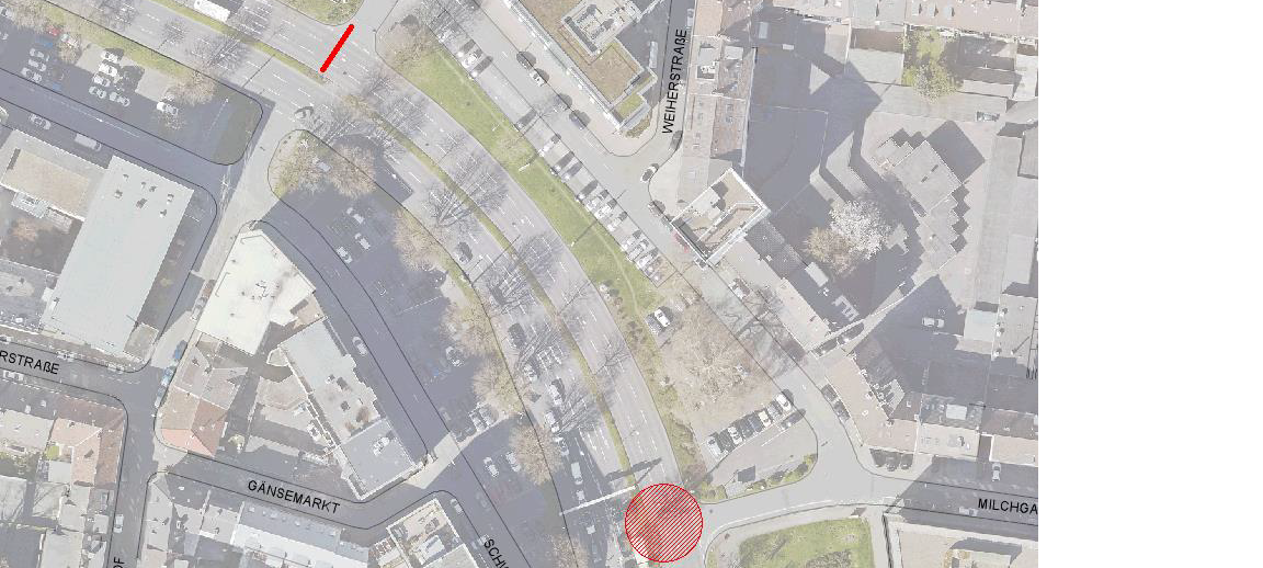 Schwanenwall teilweise gesperrt