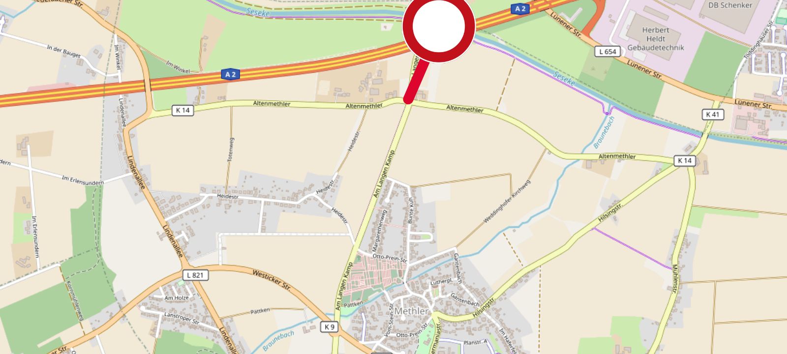 Sperrung zwischen Kamen und Bergkamen